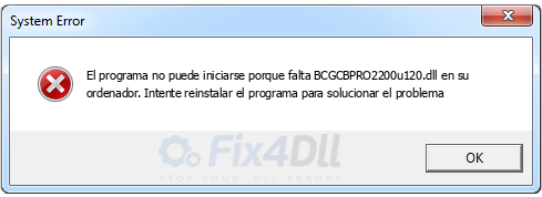 BCGCBPRO2200u120.dll falta