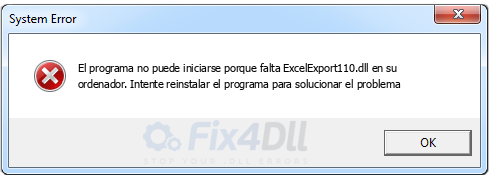 ExcelExport110.dll falta