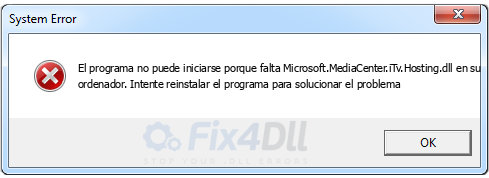 Microsoft.MediaCenter.iTv.Hosting.dll falta