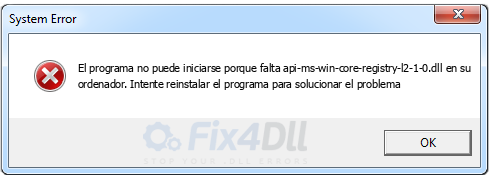 api-ms-win-core-registry-l2-1-0.dll falta