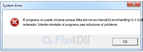 ext-ms-win-kernel32-errorhandling-l1-1-0.dll falta