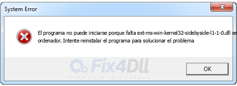 ext-ms-win-kernel32-sidebyside-l1-1-0.dll falta