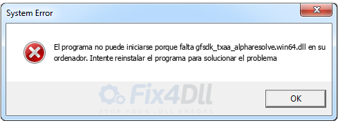 gfsdk_txaa_alpharesolve.win64.dll falta