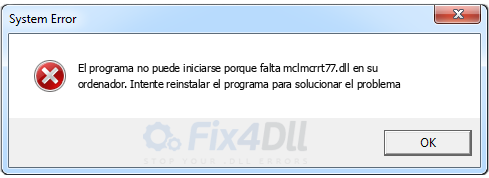 mclmcrrt77.dll falta