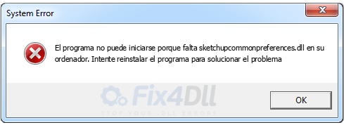 sketchupcommonpreferences.dll falta