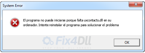 uxcontacts.dll falta