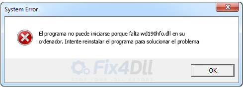 wd190hfo.dll falta