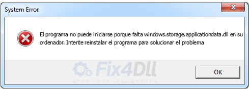 windows.storage.applicationdata.dll falta