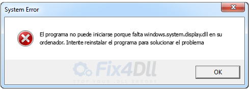 windows.system.display.dll falta
